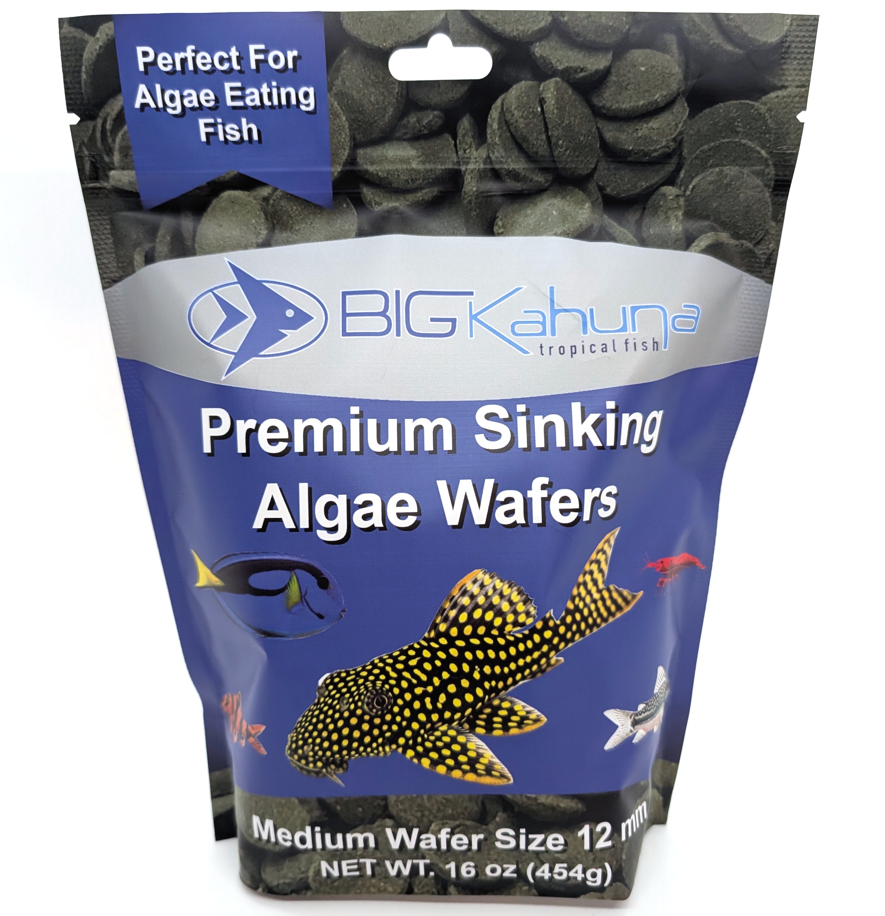 Big Kahuna Algae Wafer Spirulina Disk - Medium 12MM