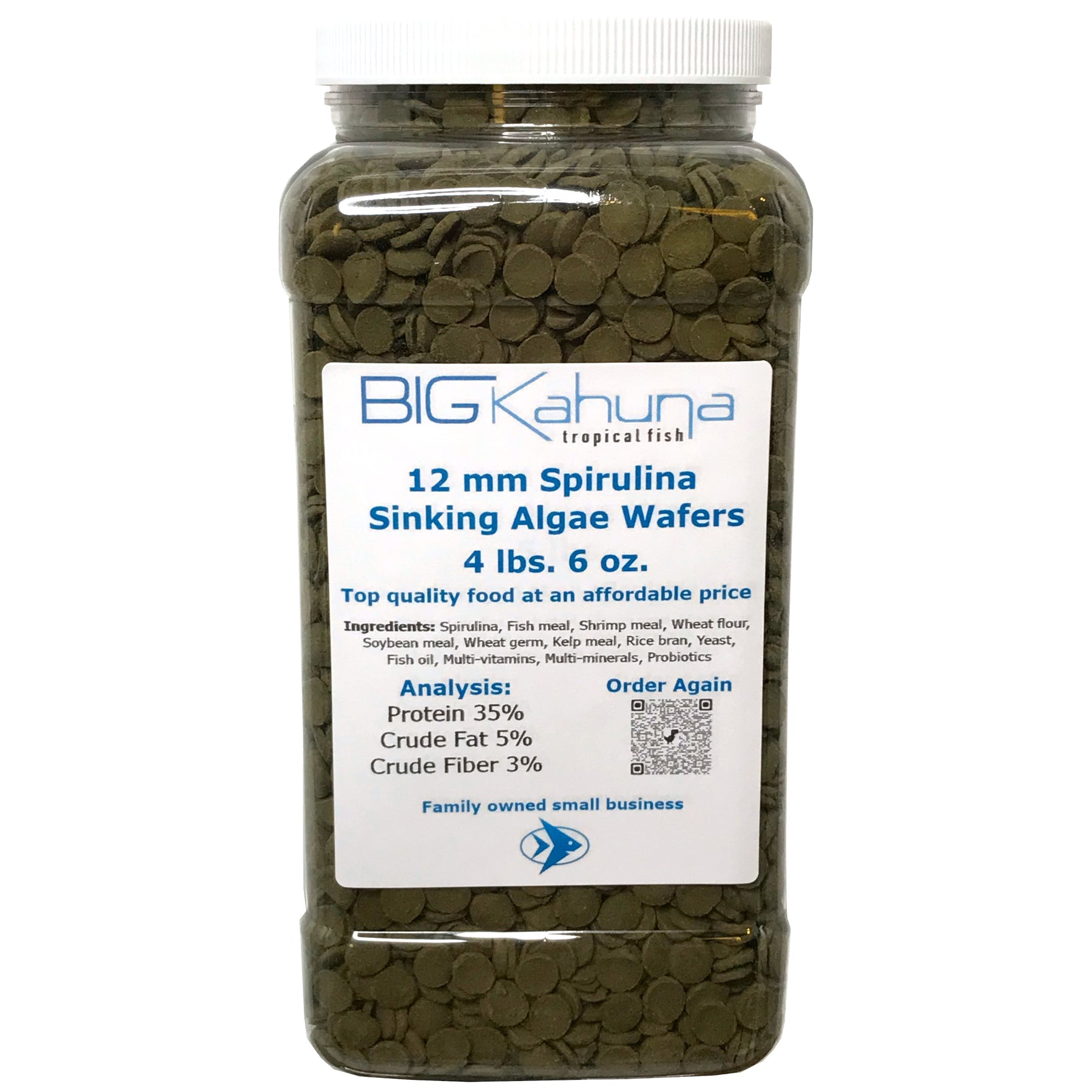 Big Kahuna Bulk Algae Wafer Spirulina Disk Small 12MM – Big Kahuna Tropical  Fish
