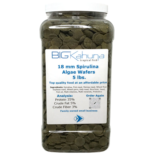 Big Kahuna Bulk Algae Wafer Spirulina Disk Medium 18MM