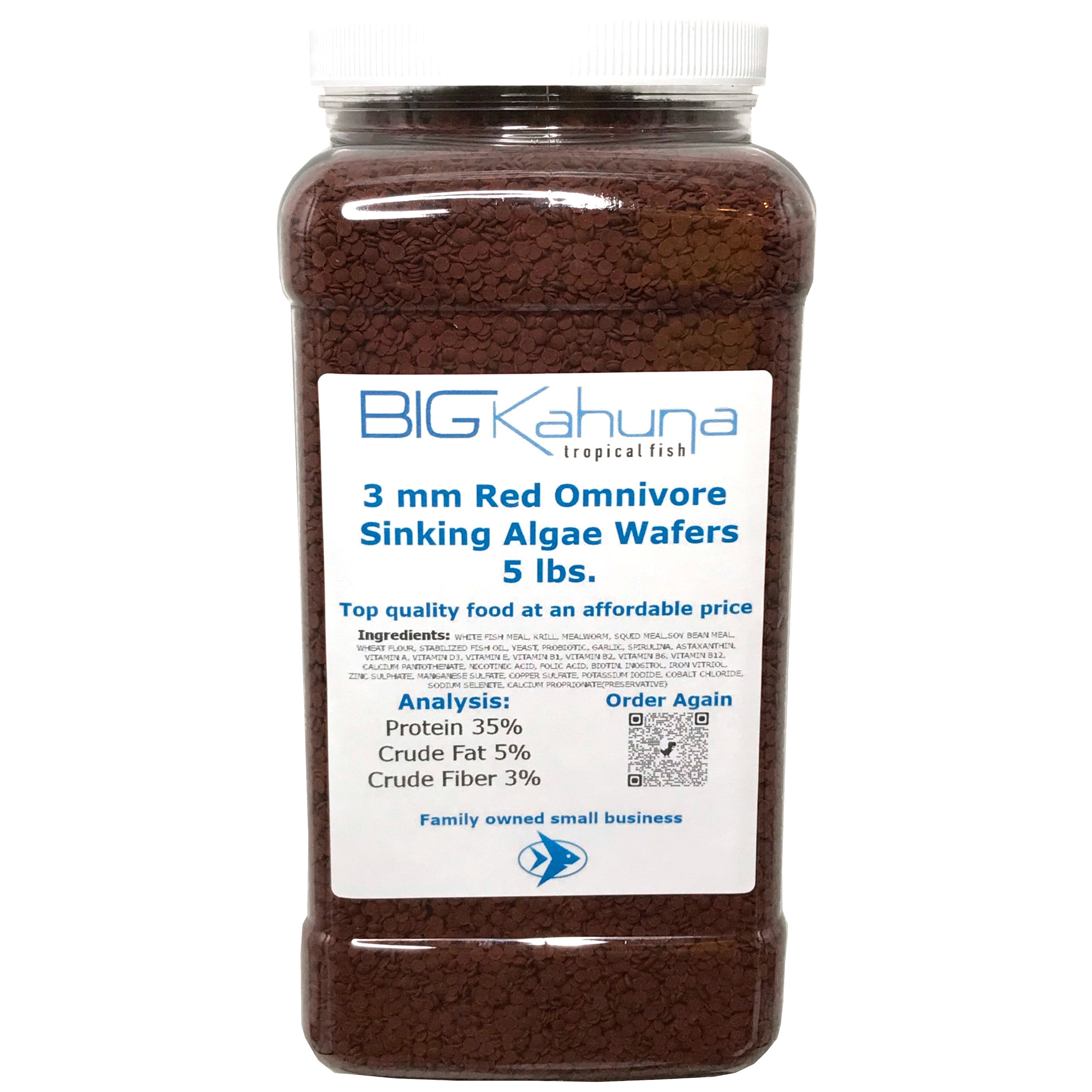 Big Kahuna Bulk Sinking Red Wafer 3mm