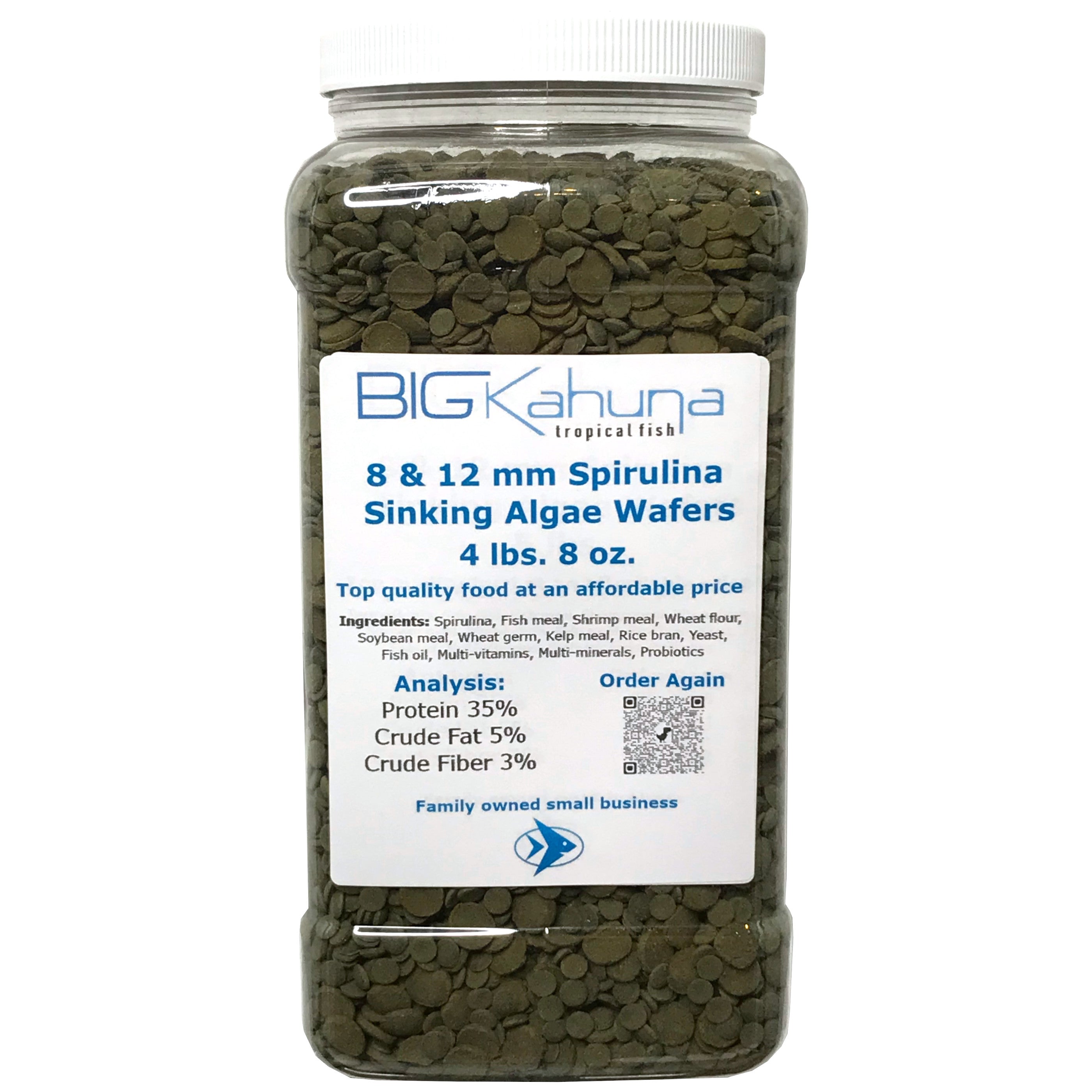Mixed Size Algae Wafers Fish Food - 8mm and 12mm