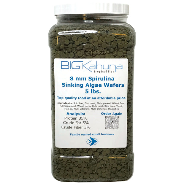 Big Kahuna Bulk Algae Wafer Spirulina Disk Tiny 8MM