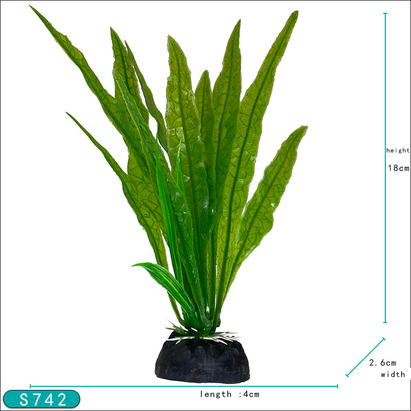 extra large plastic aquarium plants Big Kahuna 7 inch Extra Small Base Plastic Plants (6 pack)