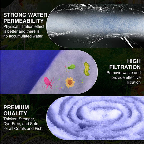 Bonded Filter Media Floss Roll Wet/Dry Sump Pads - Big Kahuna Tropical Fish