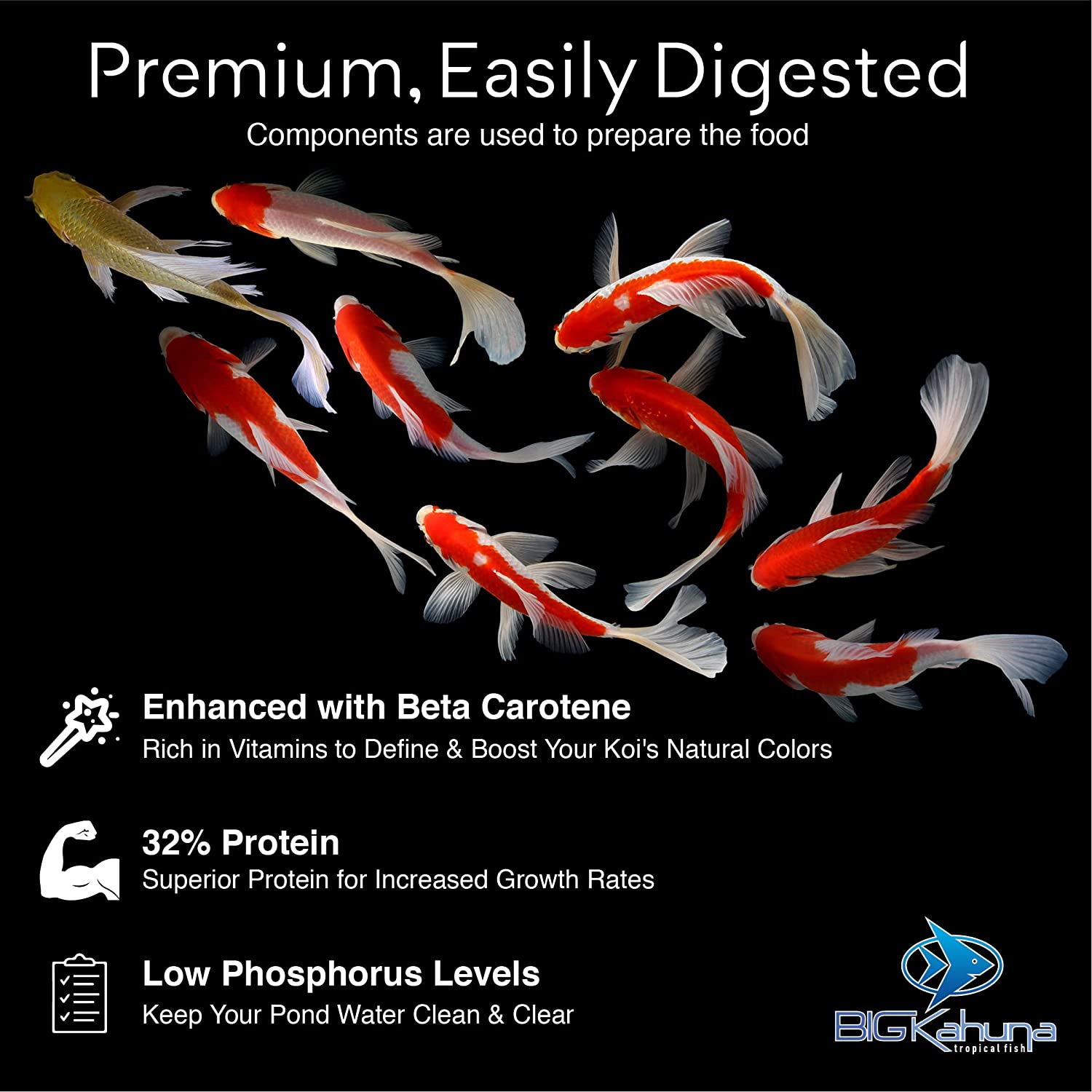 Big Kahuna Premium Koi Food - Big Kahuna Tropical Fish