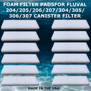 12 Pack Foam Filter Pads For Fluval 204/205/206/207/304/305/306/307 Canister Filter - Big Kahuna Tropical Fish