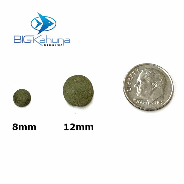 Mixed Size Algae Wafers Fish Food - 8mm and 12mm - Big Kahuna Tropical Fish