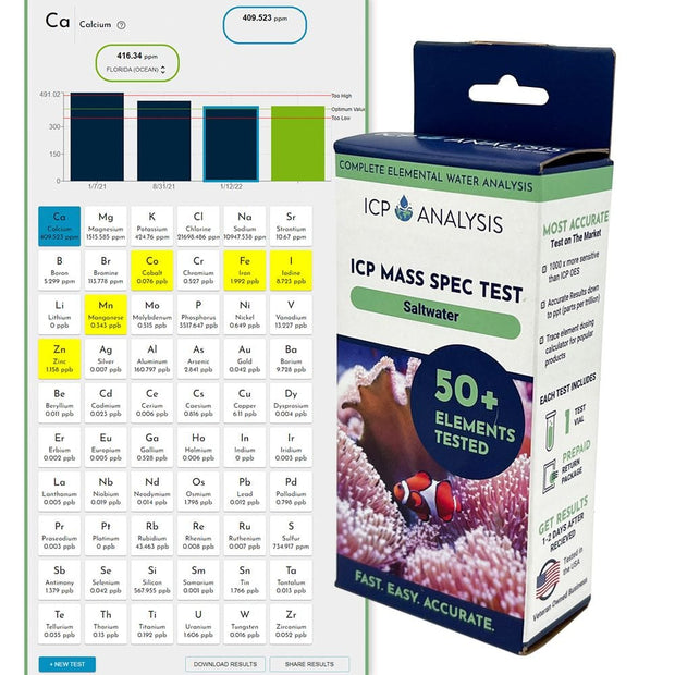ICP Mass Spec Water Test (Saltwater) - Big Kahuna Tropical Fish