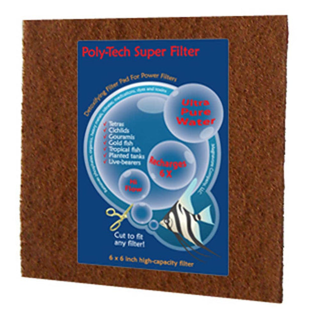 MAGNAVORE POLY-TECH SUPER FILTER PAD (6 INCH X 6 INCH) - Big Kahuna Tropical Fish
