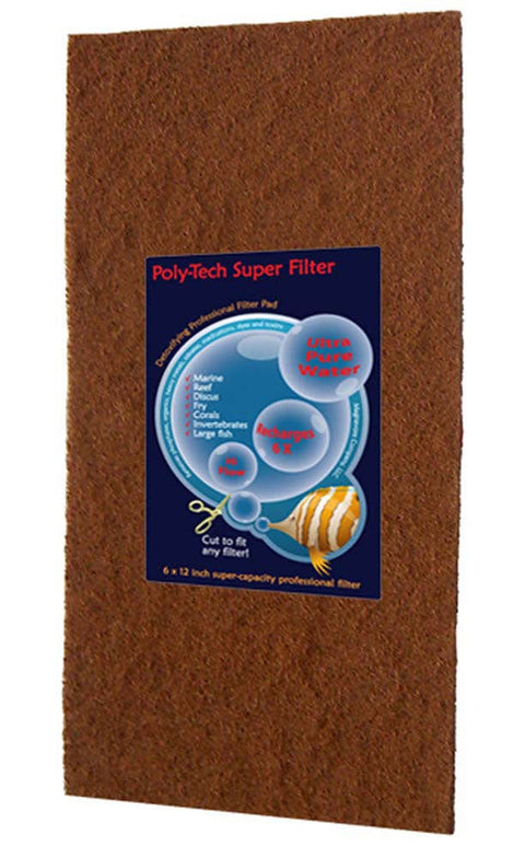 MAGNAVORE POLY-TECH SUPER FILTER PROFESSIONAL FILTER PAD (6 INCH X 12 INCH) - Big Kahuna Tropical Fish
